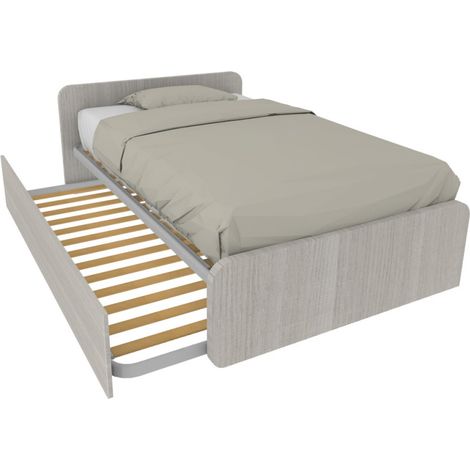 Letto 1 piazza e mezza con letto estraibile - Rovere rock (1/5)