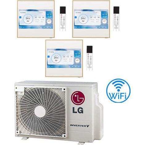 LG – Climatiseur réversible 9000 BTU – Double Split Inverter – Classe A+++ – Wi-Fi intégré – Commande vocale – Écran LCD 27 pouces (1/5)