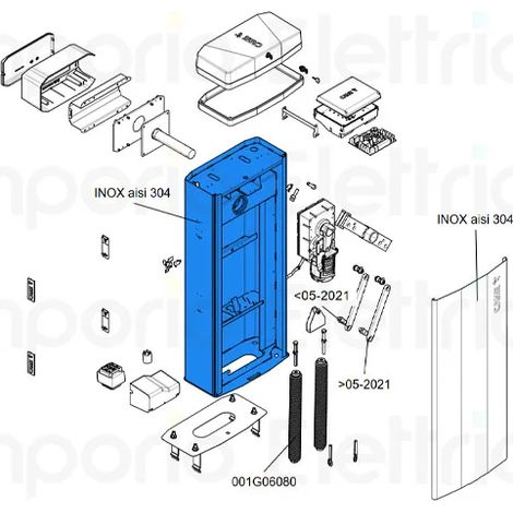 came pièce détachée boîtier gt8 aisi 304 88003-0182 (1/3)