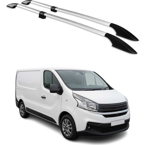 Barres de Toit longitudinales pour Fiat Talento 2016-2024 Aluminium Gris (1/5)