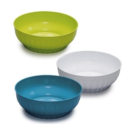 Insalatiera in plastica scodella costolata colorate 22 cm 3 Colori (1/2)