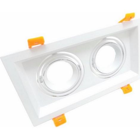 Support Spot GU10 LED Encastrable Double Projecteur - SILAMP