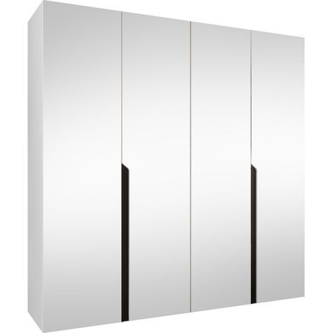 Armario Hartford 591, Blanco, 202x200x52cm, Puertas de armario: Con bisagras, Número de estantes: 0 (1/5)