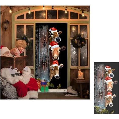 Weihnachtsdeko-Türdekoration 90x200cm, Weihnachts-Türdekoration, Hintergrundbanner, Weihnachts-Rentierbanner (1/5)