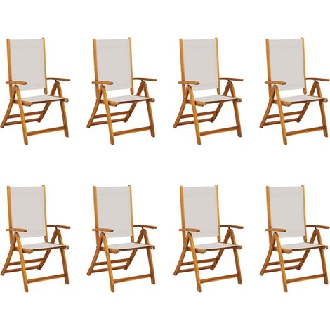 Maison Exclusive - Klappstühle, 8-teilig, Massivholz Akazie und T (1/5)