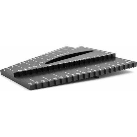 Règle de repérage 2 en 1 pour menuiserie : guide de centrage et traçage pour mesures précises (1/5)