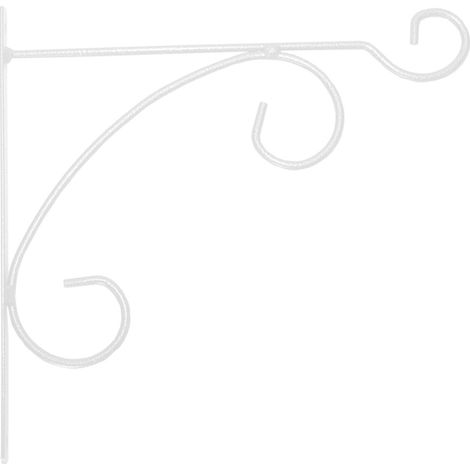 Potence fer rond blanc 32x30 cm (1/4)