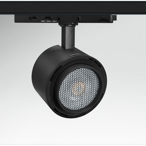 Faretto per binario trifase nero 40w luce variabile 2700k-3000k-4000k - zmp-4090ne