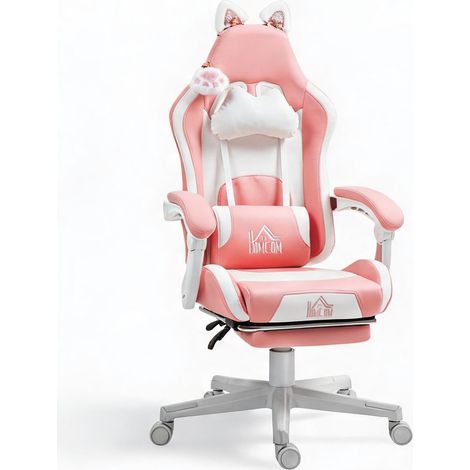Chaise de bureau roz en piele falsă 65 x 62 x 124 cm (1/5)