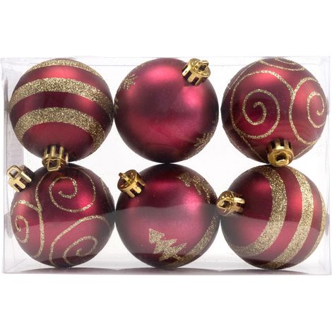 TrendLine Weihnachtskugeln bruchfest 6 Stück 6cm Ø magnolienrosa Christbaum (1/3)