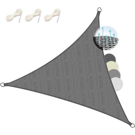 Garden FuturePatio Garden Voile d'ombrage imperméable à l'eau à angle droit résistant aux UV Auvent de piscine - Gris foncé 3x4x5m (1/5)