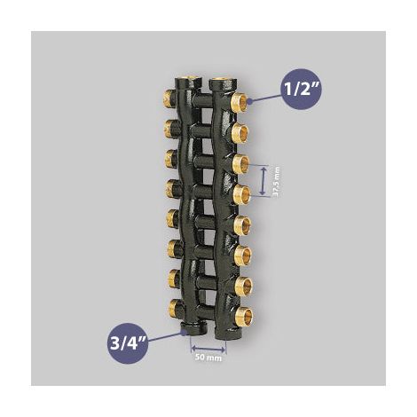 COLLETTORE COMPATTO M. 3/4 NERO - 10x10- 1/2x16 (1/2)