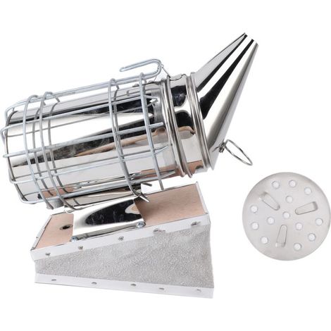 Beekeeping Equipment, Lightweight and Portable Stainless Steel Bee Smoker with Lower Vent, for Farm (SILVER) (1/5)