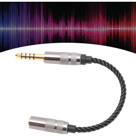 Câble adaptateur audio 4.4mm mâle vers 3.5mm femelle, plaqué or, pour casque haute qualité (1/5)