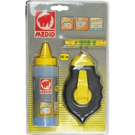 Plomada Albañil Trazadora 30Mt Colorante 115Gr Abs Medid (1/3)