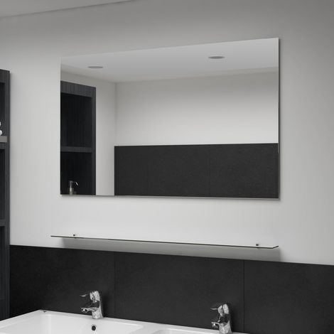 Wandspiegel，Spiegel，Badzimmer Spiegel mit Regal 100×60 cm Hartglas BNTED809517 (1/5)