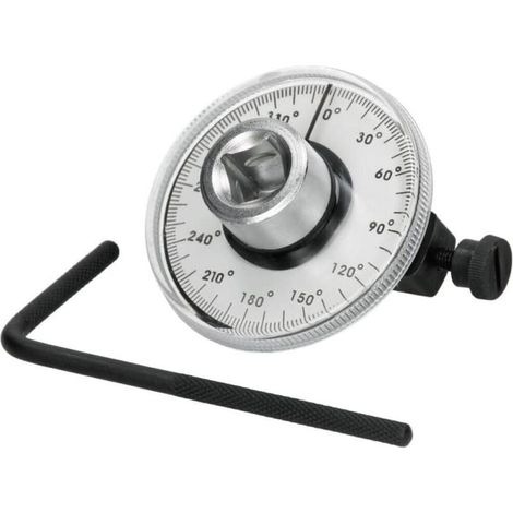 Clé dynamométrique, goniomètre de couple d'angle, indicateur de couple d'entraînement de 1/2 pouce, indicateur d'angle de rotation, outil de garage automobile, mesure automatique réglable (1/3)