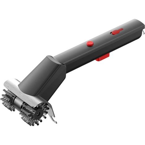 Brosse électrique pour barbecue avec jet d'eau - brosse de nettoyage pour barbecue avec double roue en acier inoxydable et éclairage LED - pour le jardin, le camping et la maison