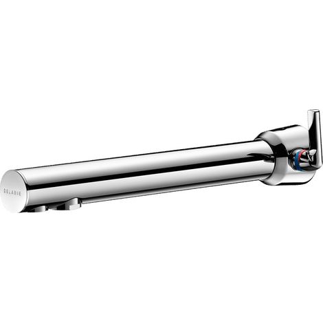 Delabie – Mitigeur de lavabo automatique – Débit ajustable 1,5 à 6 l/min – Boîtier IP65 – Installation traversée de cloison – Adapté PMR – 379MCH (1/4)