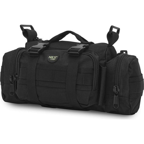 Riñonera XL negra: gran capacidad y material duradero. (1/5)