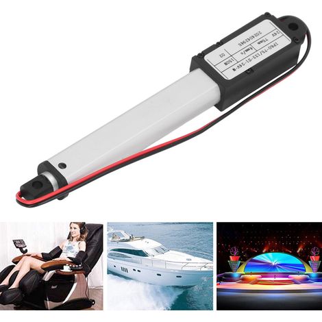 Wasserdichter 24-V-Miniaturantrieb – 75 mm Hub, 150 N Drehmoment, 4 mm/s Geschwindigkeit für Anwendungen im Haushalt, in der Medizin und in der Industrie. Flügelzellenloser Miniatur-Linearantrieb. (1/5)