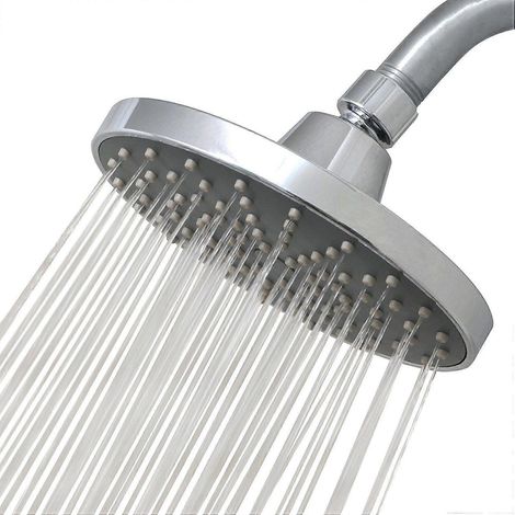 Pommeau de douche de salle de bain en ABS 6 pouces, simple, basse pression, petit modèle, pour hôtels (1/5)