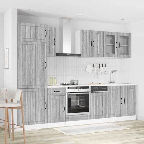 vidaXL Ensemble d'armoires de cuisine 8 pcs Kalmar bois d'ingénierie (1/5)