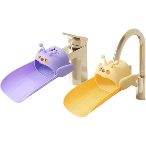 Rallonge de Robinet pour Enfants,Avec Effet Capteur de Température,Rallonge de Robinet Silicone,Prolongateur Robinet Universel 2PCS (1/5)