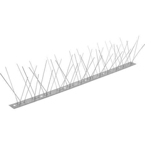 Lot de 10 pièges anti-oiseaux 50 cm – 5 m pics en acier inoxydable – Répulsif pigeon, moineau, corbeau, chat pour balcon, toit (1/5)