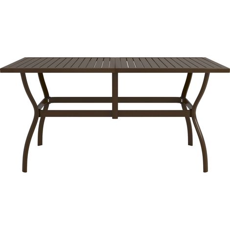 Gartentisch Braun 140x80x72 cm Stahl