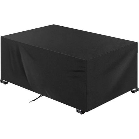 Housse Salon Jardin - 160x100x70 cm - Tissu Oxford 420D Imperméable - Résistant Vent Pluie UV - Pour Table Rectangulaire - 1 Pièce (1/4)