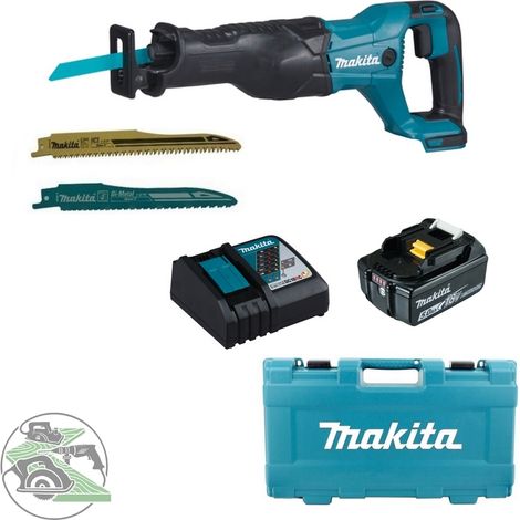 Makita Akku-Reciprosäge 18 V DJR186ZK + Akku 5,0 Ah BL 1850B + Ladegerät DC18RC (1/2)