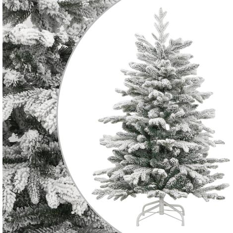 Árbol de Navidad artificial con bisagras y nieve flocada 240 cm vidaXL (1/5)