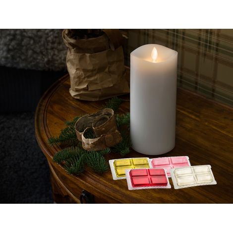 LED Duftkerze mit 6h Timer, flackernd, Höhe 18cm, Batteriebetrieb, 4 Düfte (1/5)