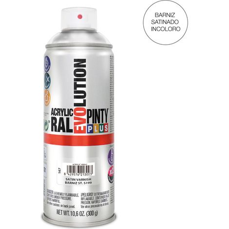 Vernis Satiné Aérosol Pintyplus Finition Satinée Durable Et Protectrice - Pinty Plus (1/2)