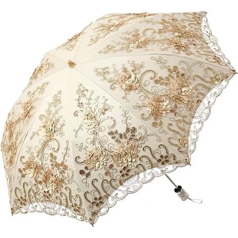 Parasol pliable en dentelle, protection solaire UV, imperméable et résistant à la pluie, adapté au soleil et à la pluie, compact et léger pour les voyages.-AquaForge (1/4)