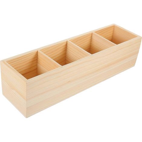 Organisateur de stylos en bois, porte-stylos, organiseur de bureau en bois, porte-pinceaux de maquillage-31.00X8.70X8.00CM (1/3)