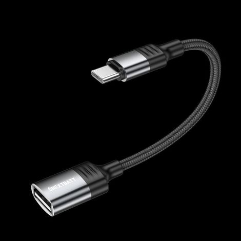 Cavo adattatore NEXTBATT da USBC a USBA OTG NeroGrigio