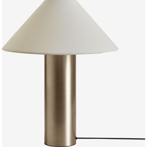 SKLUM Tischlampe Barak aus Leinen und Eisen Grau Chrom                                  