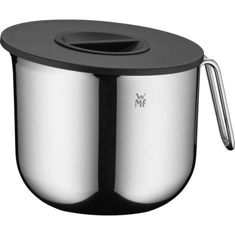 bol mélangeur en acier inoxydable avec couvercle 2,5 l, bol mélangeur avec protection anti-éclaboussures 18,5 cm, acier inoxydable poli, détartrage interne, va au lave-vaisselle (1/5)