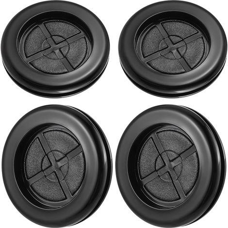 Kabeldurchführungen aus Gummi – 4er-Pack – 40 mm Durchmesser – Wasserdicht und schützend – Für Wände und Trennwände – Schwarz (1/5)