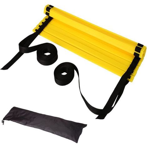 Échelle d'Agilité en Nylon 8m - 16 Barreaux Réglables pour Entraînement Rapidité et Coordination (1/5)