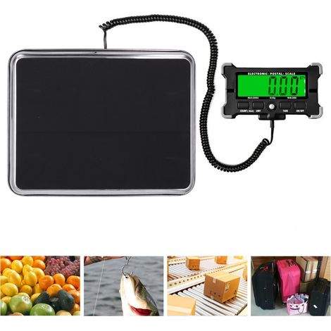 Balance portable pour colis express, balance pour animaux de compagnie, balance postale, balance fractionnée, balance pour livraison express, balance à plateforme, balance de poids 200 kg/0,05 kg, écr (1/5)