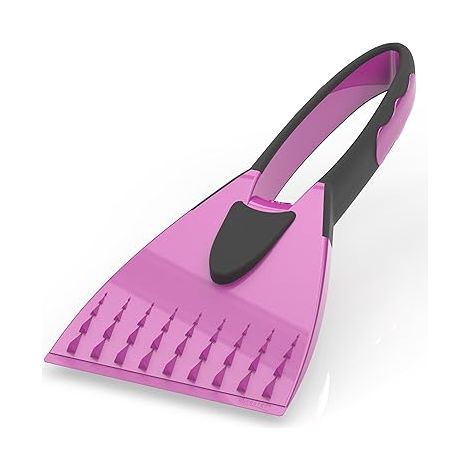 Ice Scraper with Handle Soft Non-Slip Ice Scraper Squeegee Windshield Winter Tool – Pink (1/5)
