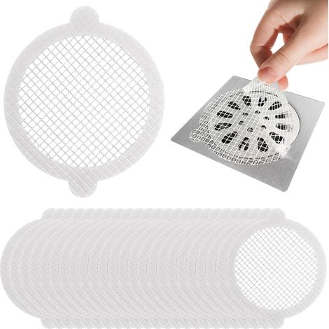 25 Pièces Attrape-Chevaux jetable pour Douche Piège à Cheveux Rond de 9 cm pour bonde Couvercle de Drainage à Grille pour Salle de Bain et Cuisine (1/5)