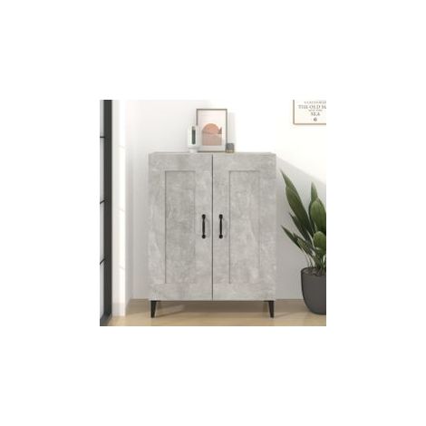 Buffet Gris béton 69,5x34x90 Bois d'ingénierie (1/5)
