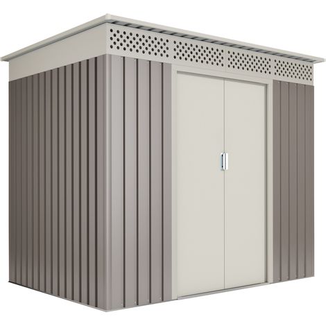 Nykop Metall-Gartenhaus 3,02m2 - 10 Jahre Garantie - 213x142x184cm. Metall-Schuppen