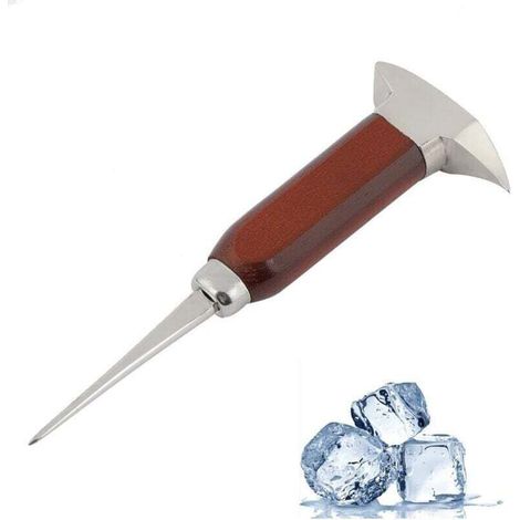 Pic à Glace en Acier Inoxydable pour Bars de Cuisine Cone Cuber Pilon Marteau, 6.7" avec Poignée de Sécurité (1/4)
