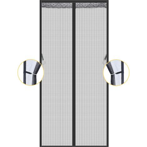 Zanzariera magnetica per porte e finestre, 70x210 cm, tenda antizanzare e anti-insetti, zanzariera magnetica con striscia adesiva, chiusura automatica, rete (1/4)