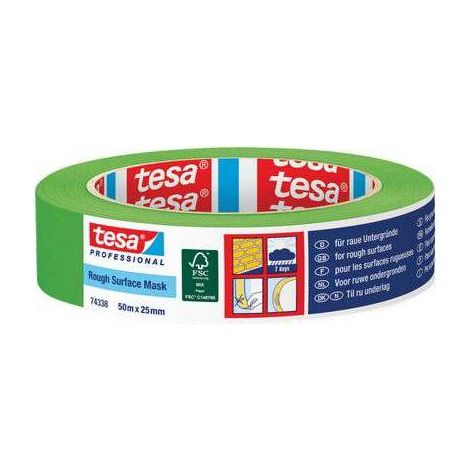 NASTRO CARTA ESTERNI VERDE 74338 TESA - MM 25 ML 50 - 12 pezzi